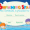 Certificate Template With Kids Swimming – Download Free In Free Swimming Certificate Templates