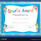 Certificate Template With Kids Swimming inside Free Swimming Certificate Templates