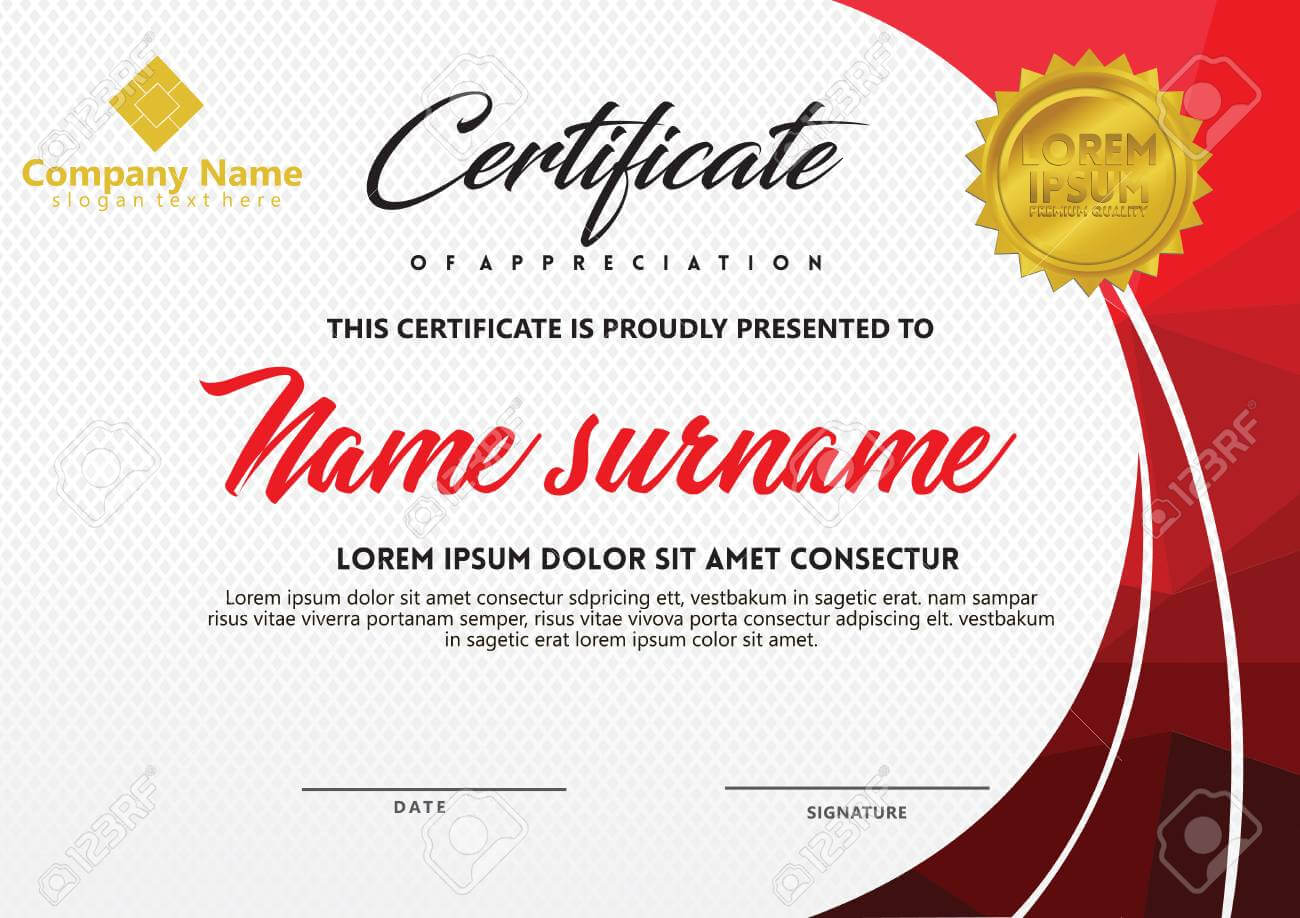 Certificate Template With Polygonal Style And Modern Pattern.. Intended For Workshop Certificate Template