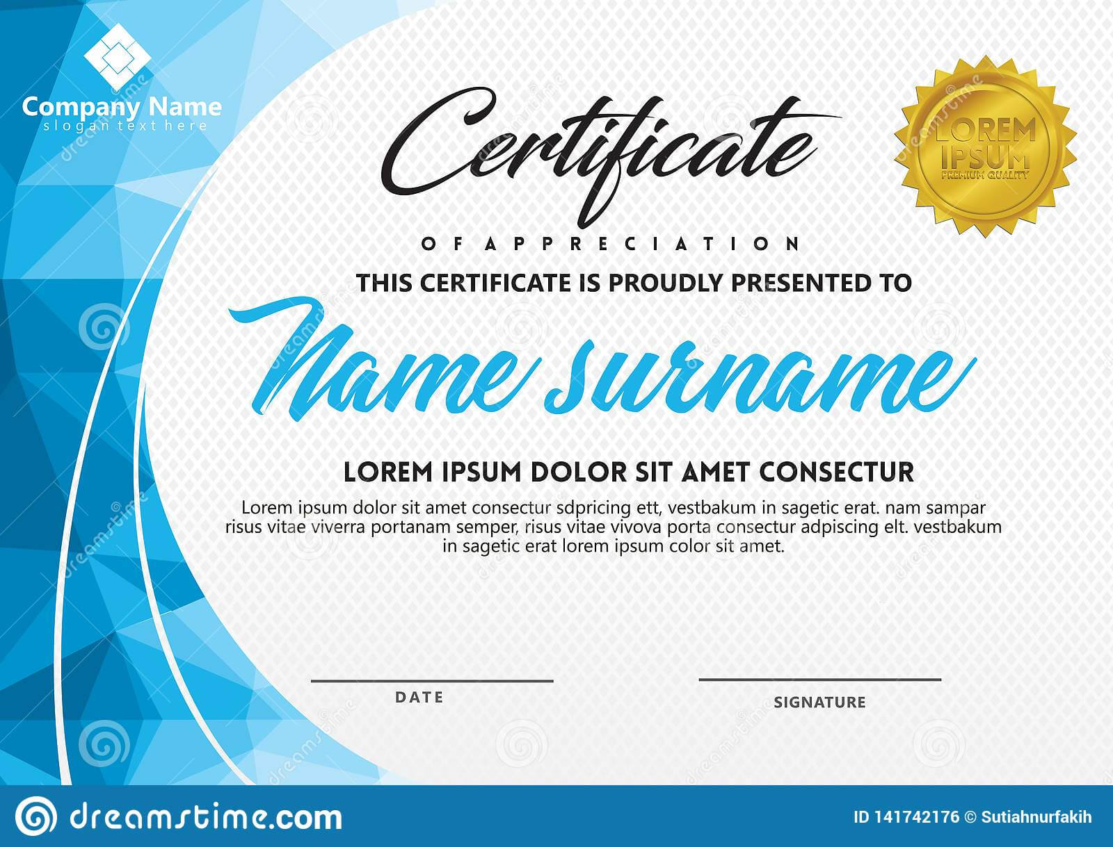 Certificate Template With Polygonal Style And Modern Pattern Pertaining To Workshop Certificate Template