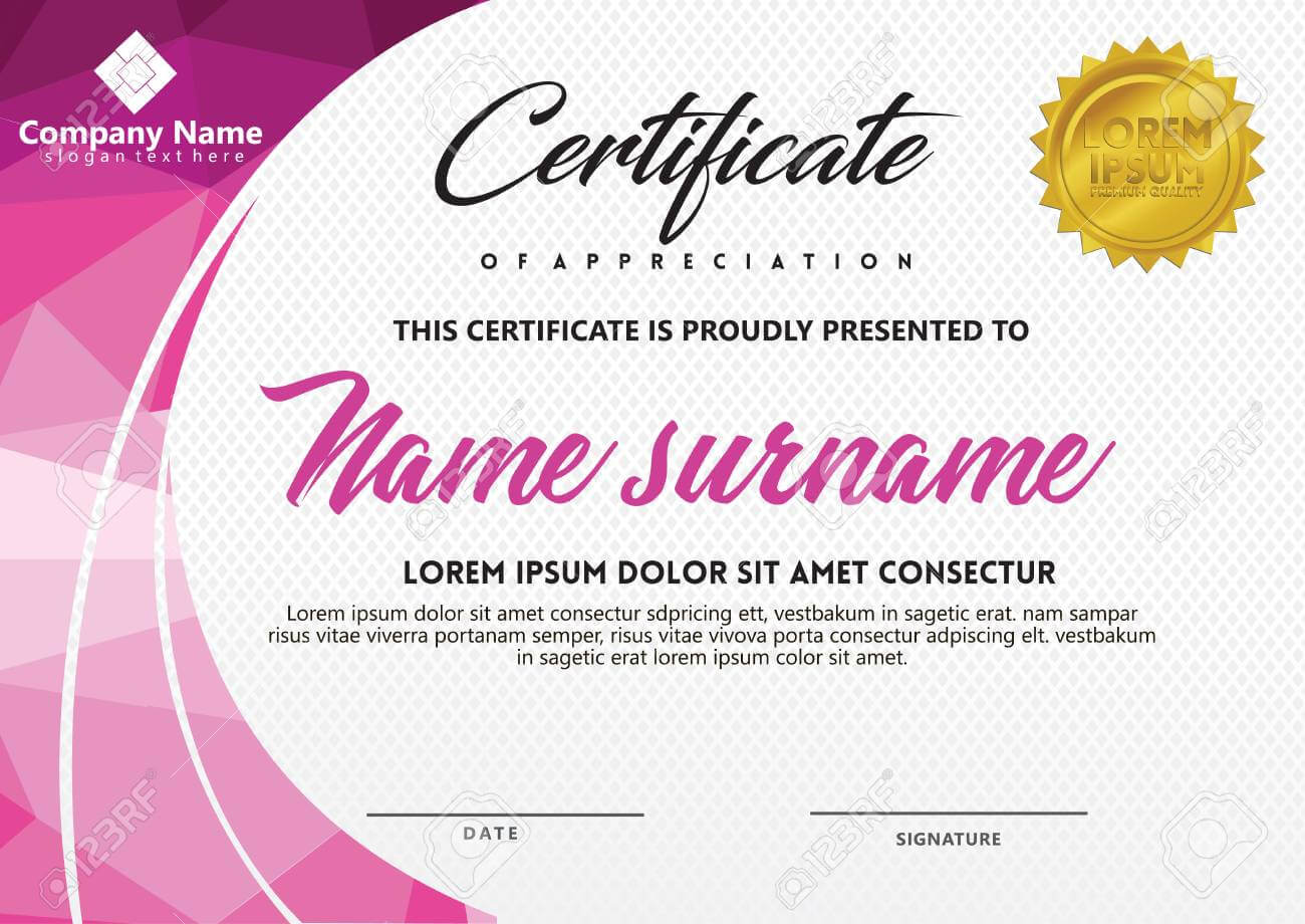 Certificate Template With Polygonal Style And Modern Pattern.. Regarding Workshop Certificate Template