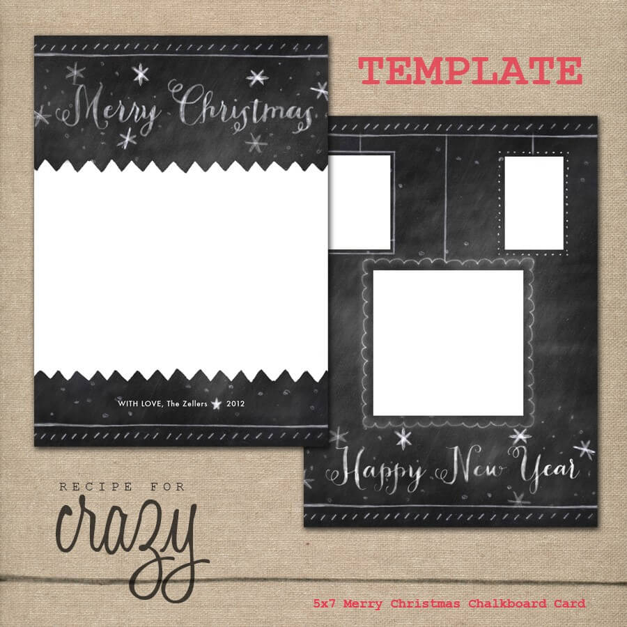 Chalkboard Christmas Card Template Free Penaime Com Holiday For Free Christmas Card Templates For Photographers