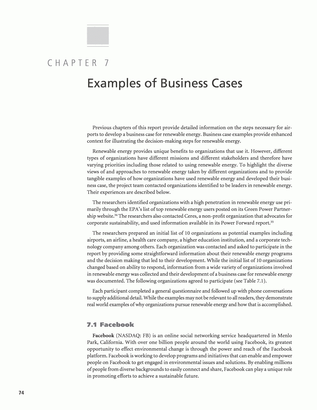 Chapter 7 – Examples Of Business Cases | Developing A Throughout Section 7 Report Template