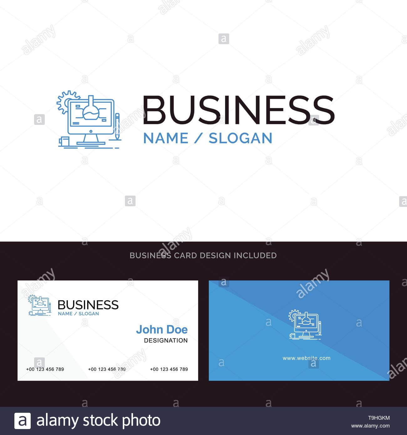 Chemical, Experiment, It, Technology Blue Business Logo And With Pharmacology Drug Card Template