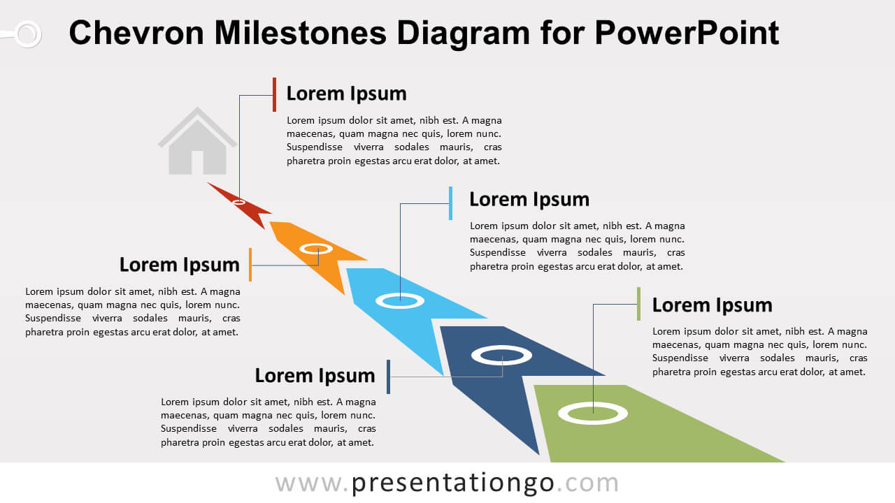 Chevron Milestones Diagram For Powerpoint – Presentationgo Regarding Powerpoint Chevron Template