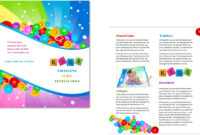 Child Care Brochure Template 7 throughout Daycare Brochure Template