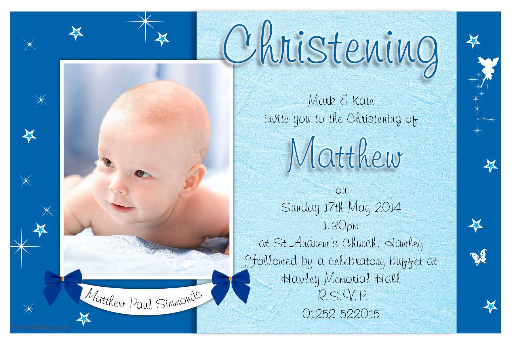 Christening Invitation Cards : Christening Invitation Cards Intended For Baptism Invitation Card Template