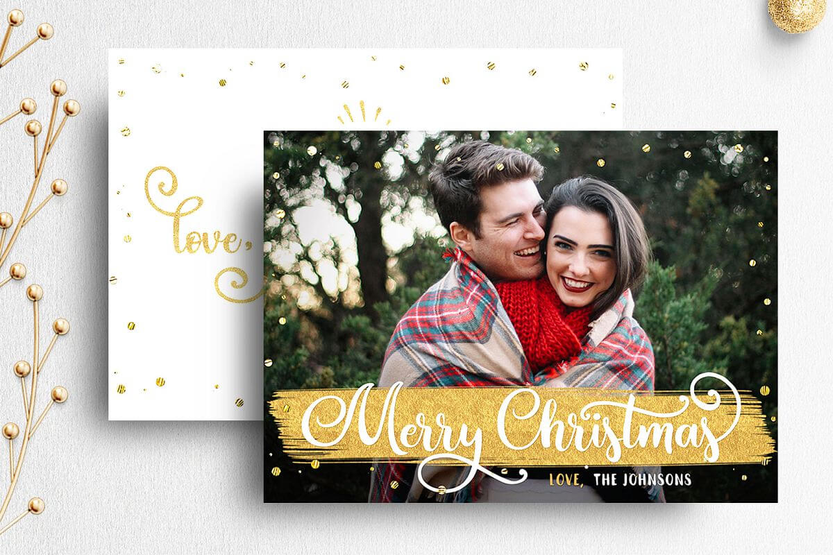 Christmas Card Template For Photographer | 007 With Regard To Holiday Card Templates For Photographers