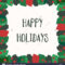 Christmas Greeting Card Template With Green And Red In Happy Holidays Card Template
