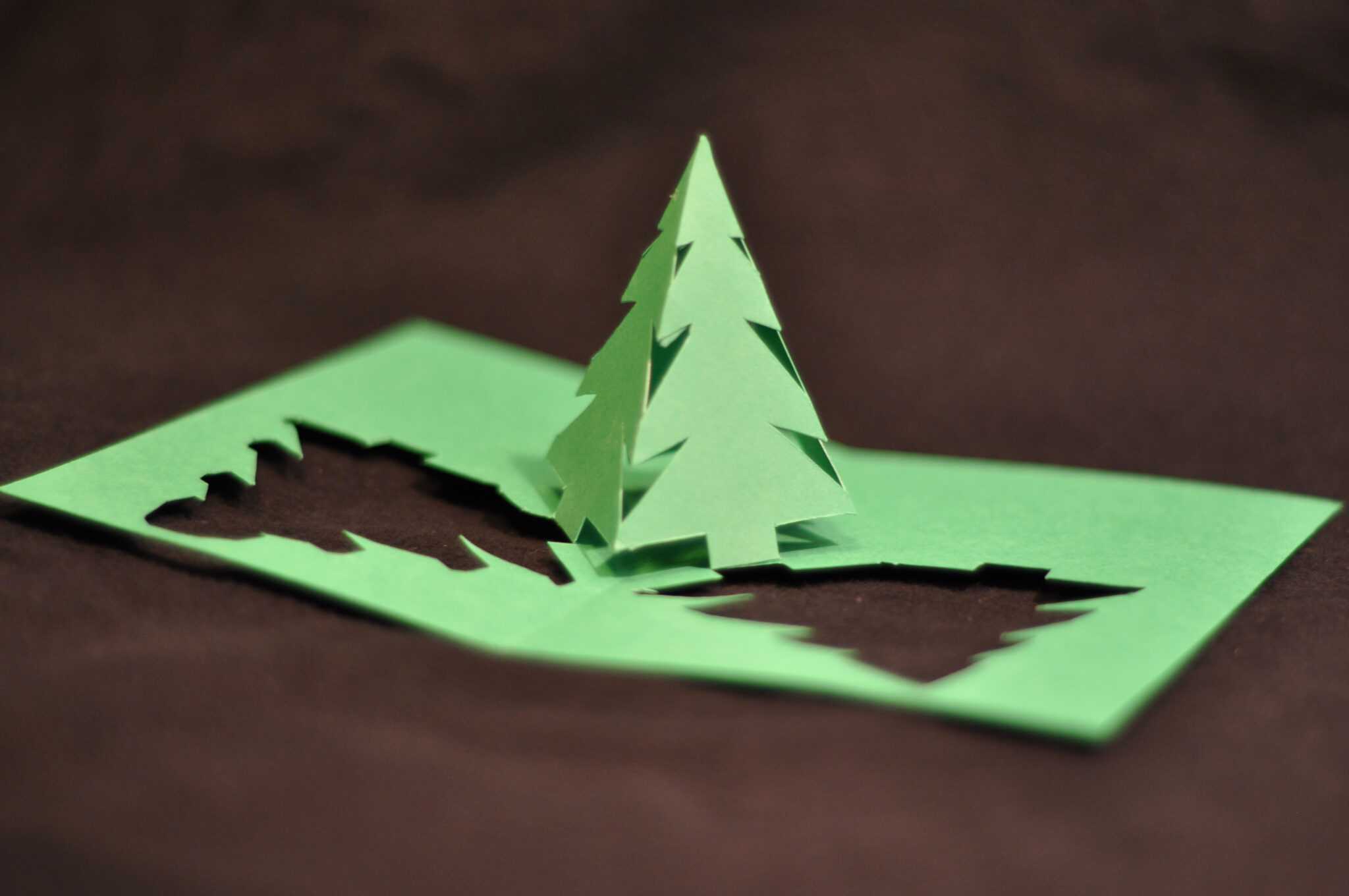 Christmas Pop Up Card Simple Pyramid Tree Tutorial Within Pop Up Tree
