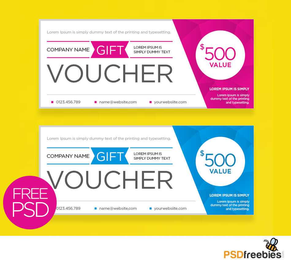 Clean And Modern Gift Voucher Template Psd | Psdfreebies Regarding Gift Certificate Template Photoshop