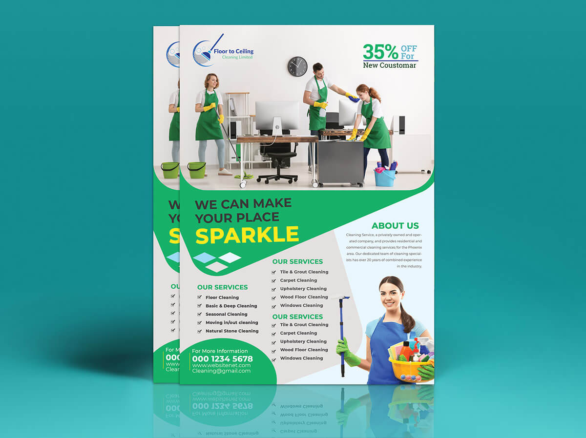 Cleaning Services Flyer Template On Student Show Intended For Commercial Cleaning Brochure Templates