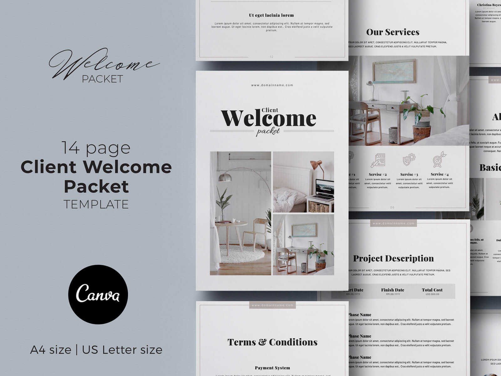 Client Welcome Packet Canva Templateolga Davydova On Intended For Welcome Brochure Template