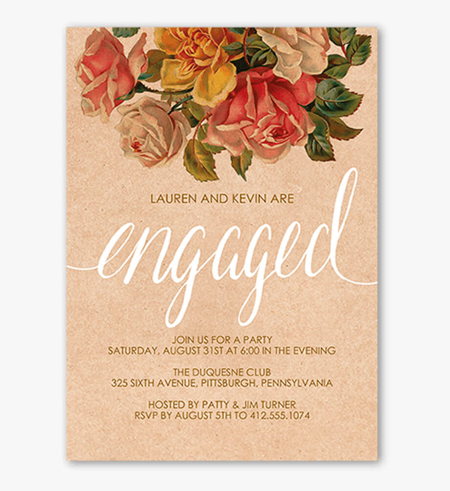 Clip Art Engagement Party Invitations Templates – Engagement Regarding Engagement Invitation Card Template