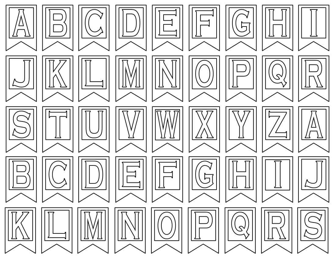 Clipart Letters For Banners Throughout Letter Templates For Banners