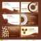 Coffee Business Card Template Vector Set Design Stock Vector regarding Coffee Business Card Template Free