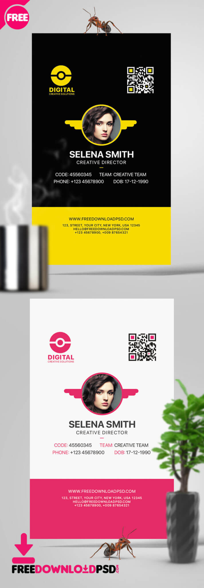 College Id Card Template Psd Free Download Regarding College Id Card Template Psd
