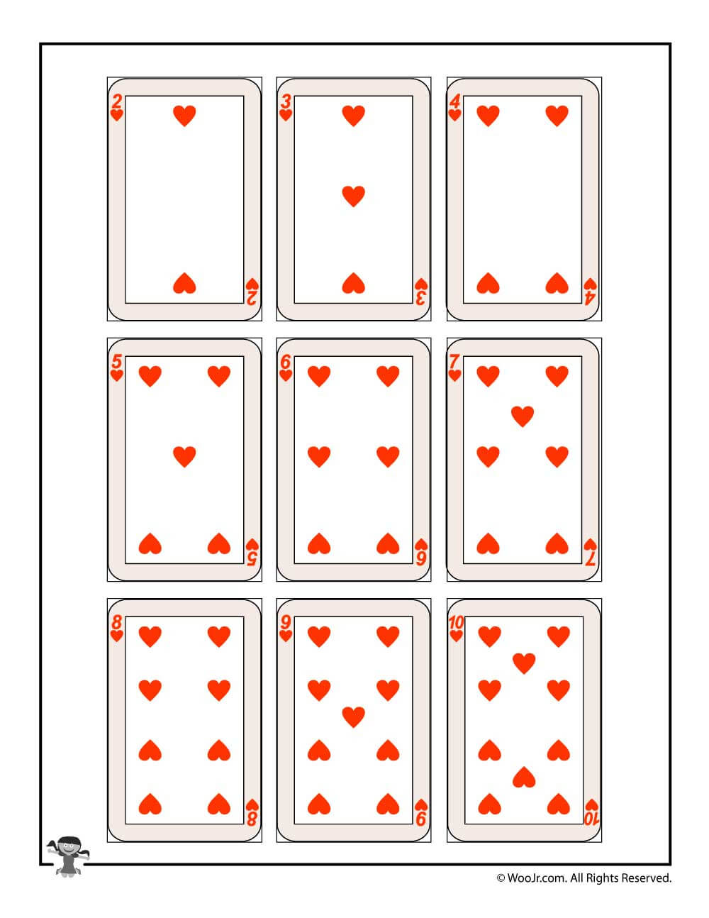 Color Pages ~ Printable Playing Cards Astonishing Color Throughout Free Printable Playing Cards Template