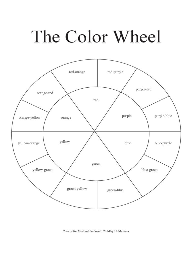 Color Wheel Chart Template – 3 Free Templates In Pdf, Word With Regard To Blank Color Wheel Template
