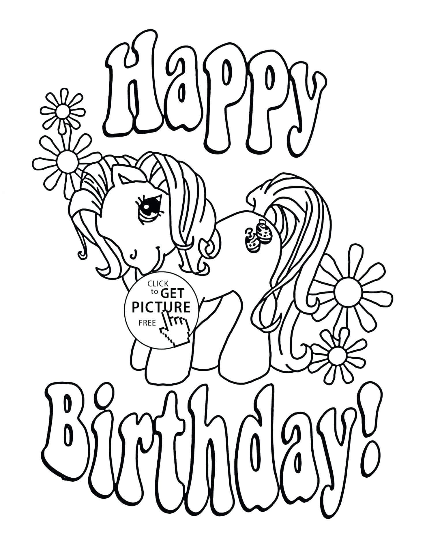 Coloring Pages : Top Wonderful Happy Birthday Mom Coloring For Mom Birthday Card Template