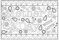 Colouring Mothers Day Card Free Printable Template pertaining to Mothers Day Card Templates