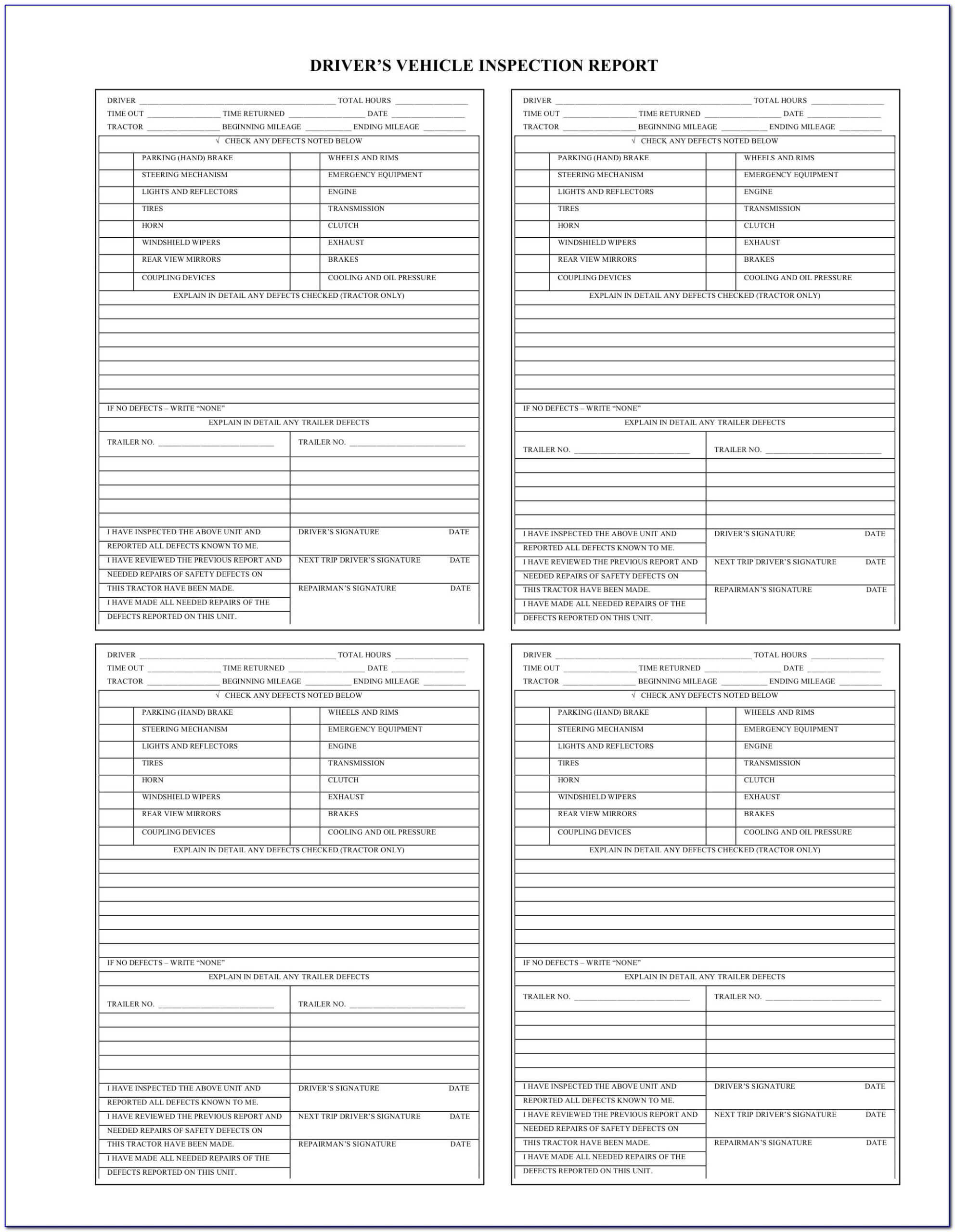 Commercial Property Inspection Report Template Unique Part Throughout Vehicle Inspection Report Template