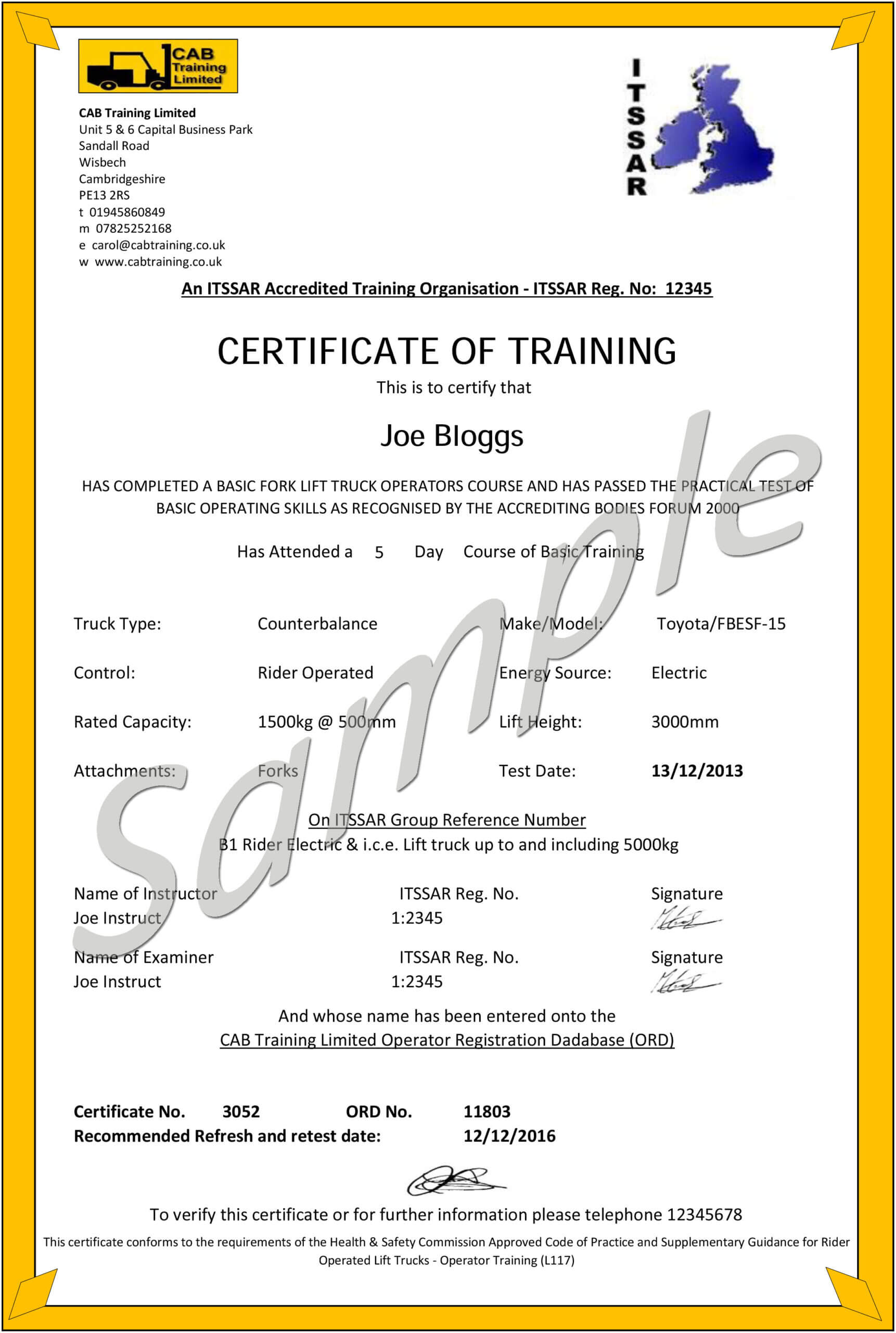 Company Forklift License: Engage Project. In Forklift Certification Card Template