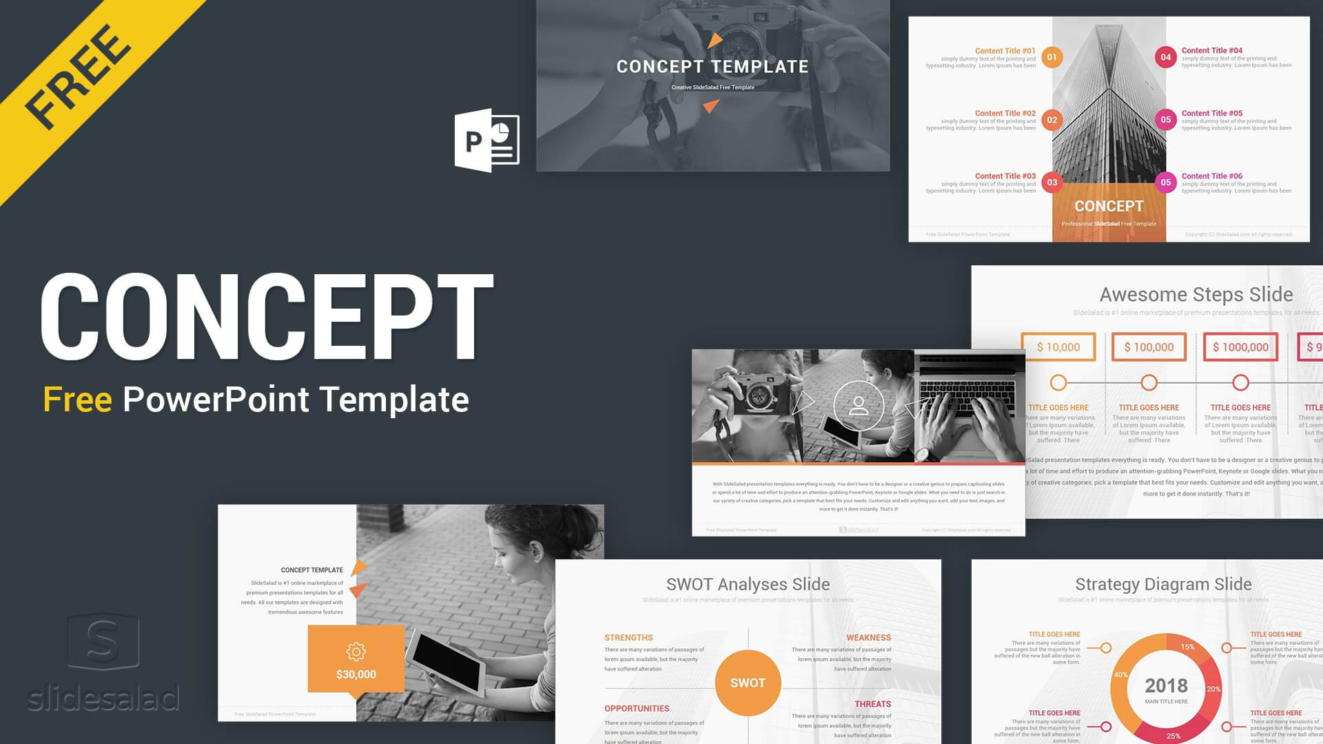 Concept Free Powerpoint Presentation Template – Free Pertaining To Powerpoint Slides Design Templates For Free