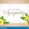 Condolences Sympathy Card Floral Frangipani Or Plumeria Within Sorry For Your Loss Card Template