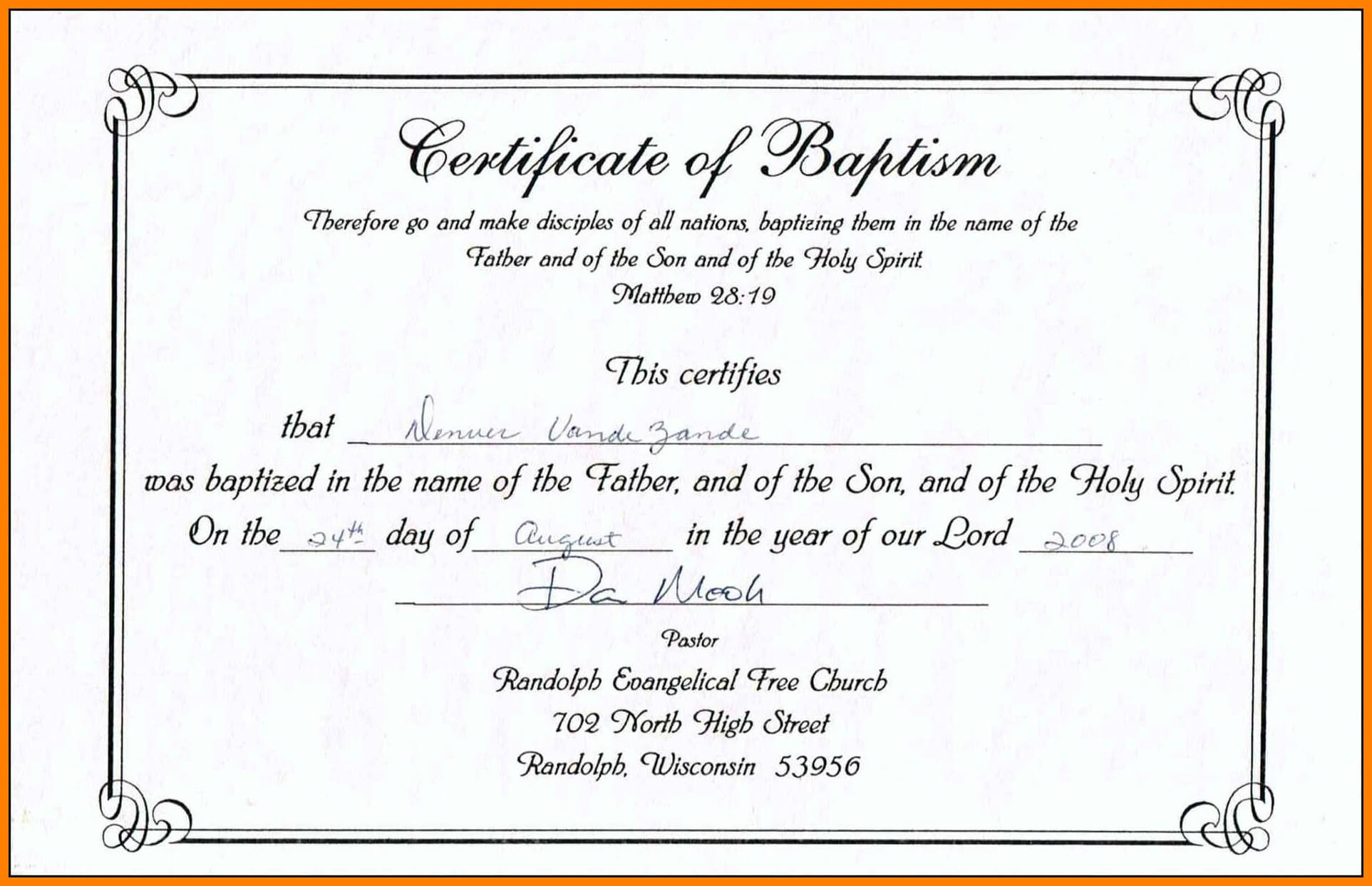 Confirmation Certificate 50 Box Mpn Xb104 Certificates With Baby Christening Certificate Template