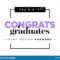 Congratulations Graduates Vector Logo. Graduation Background Pertaining To College Banner Template
