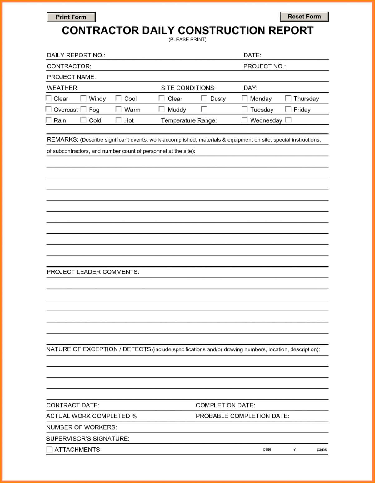 Construction Daily Report Template Excel 1200X1548 E2 80 93 For Construction Daily Progress Report Template