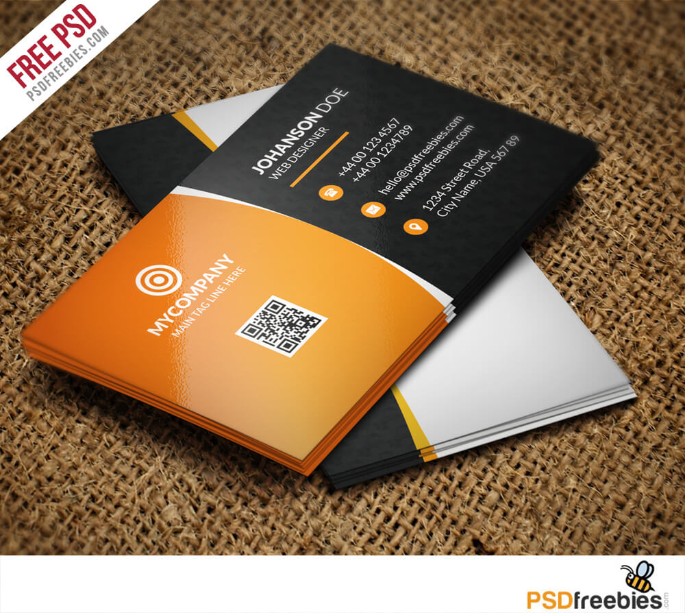 Corporate Business Card Bundle Free Psd – Download Psd Throughout Psd Visiting Card Templates