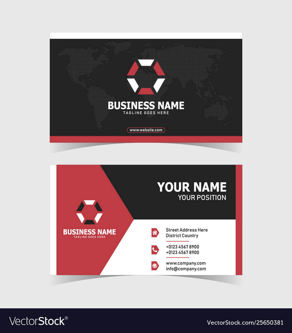 Corporate Double Sided Business Card Template For Double Sided Business Card Template Illustrator