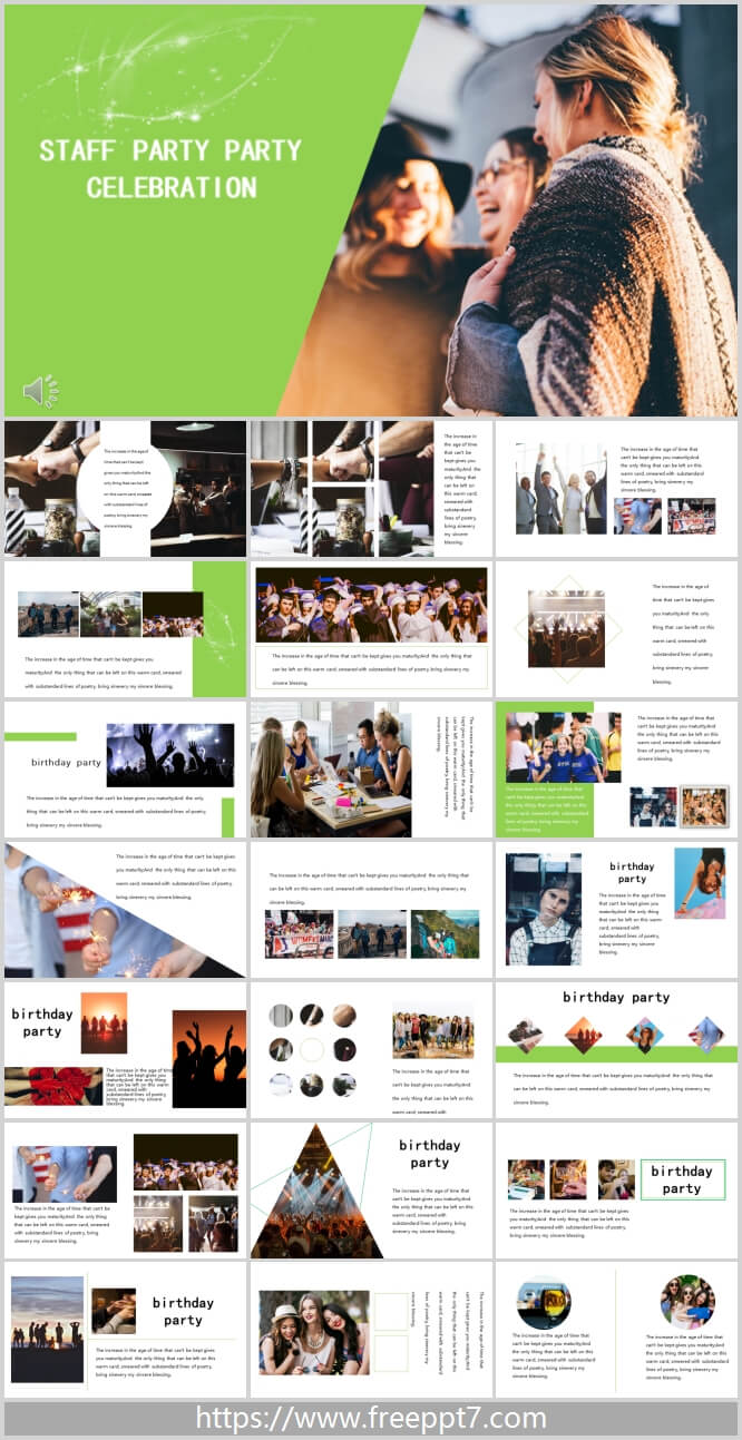 Corporate Employee Birthday Party Photo Album Ppt Intended For Powerpoint Photo Album Template