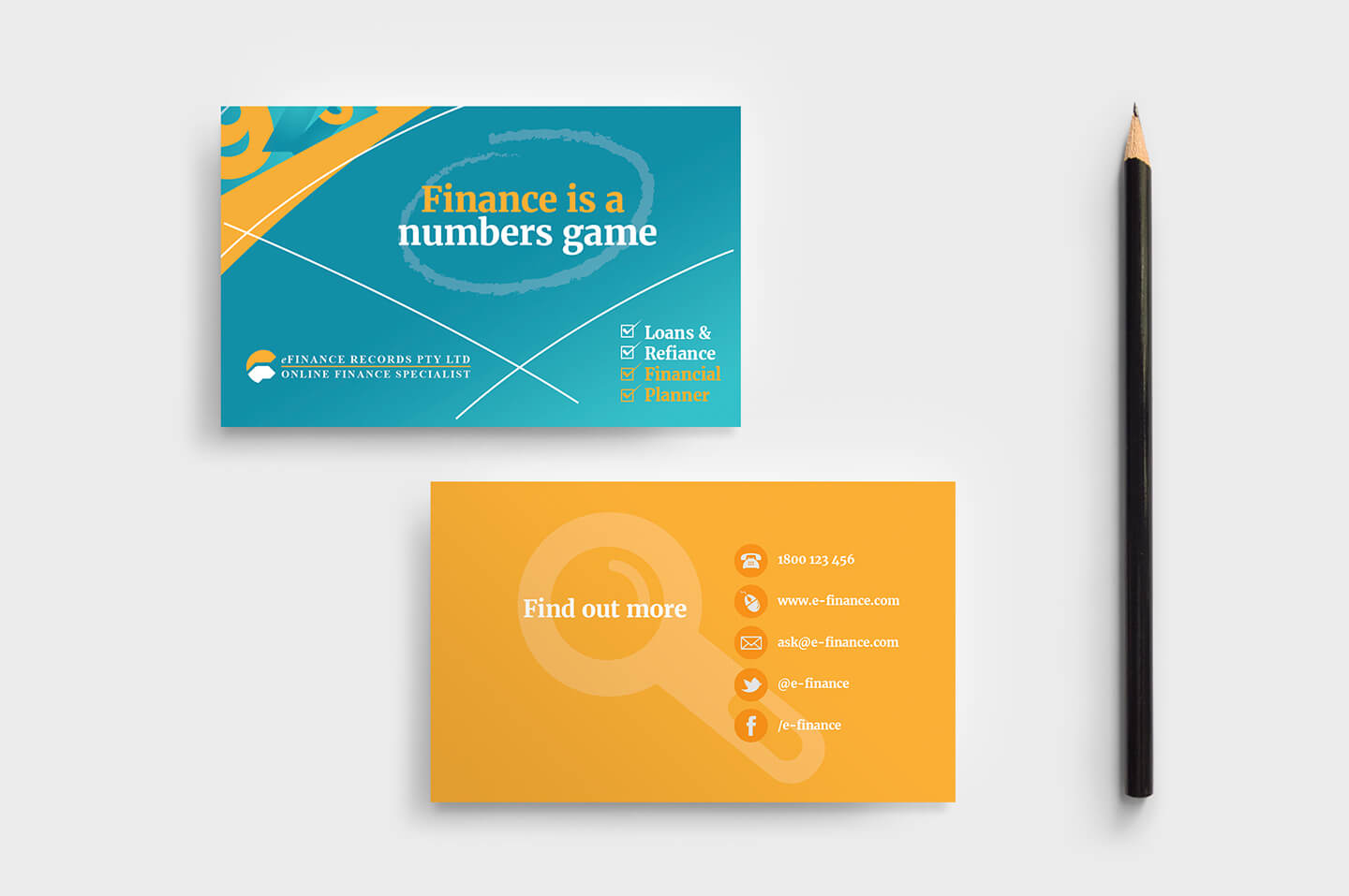 Corporate Finance Business Card Template In Psd, Ai Inside Create Business Card Template Photoshop