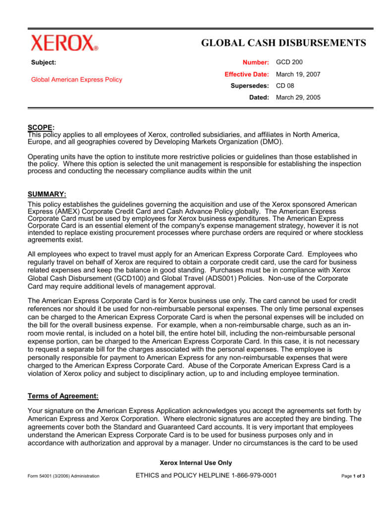 Corporate Functional Guide Template Pertaining To Corporate Credit Card Agreement Template