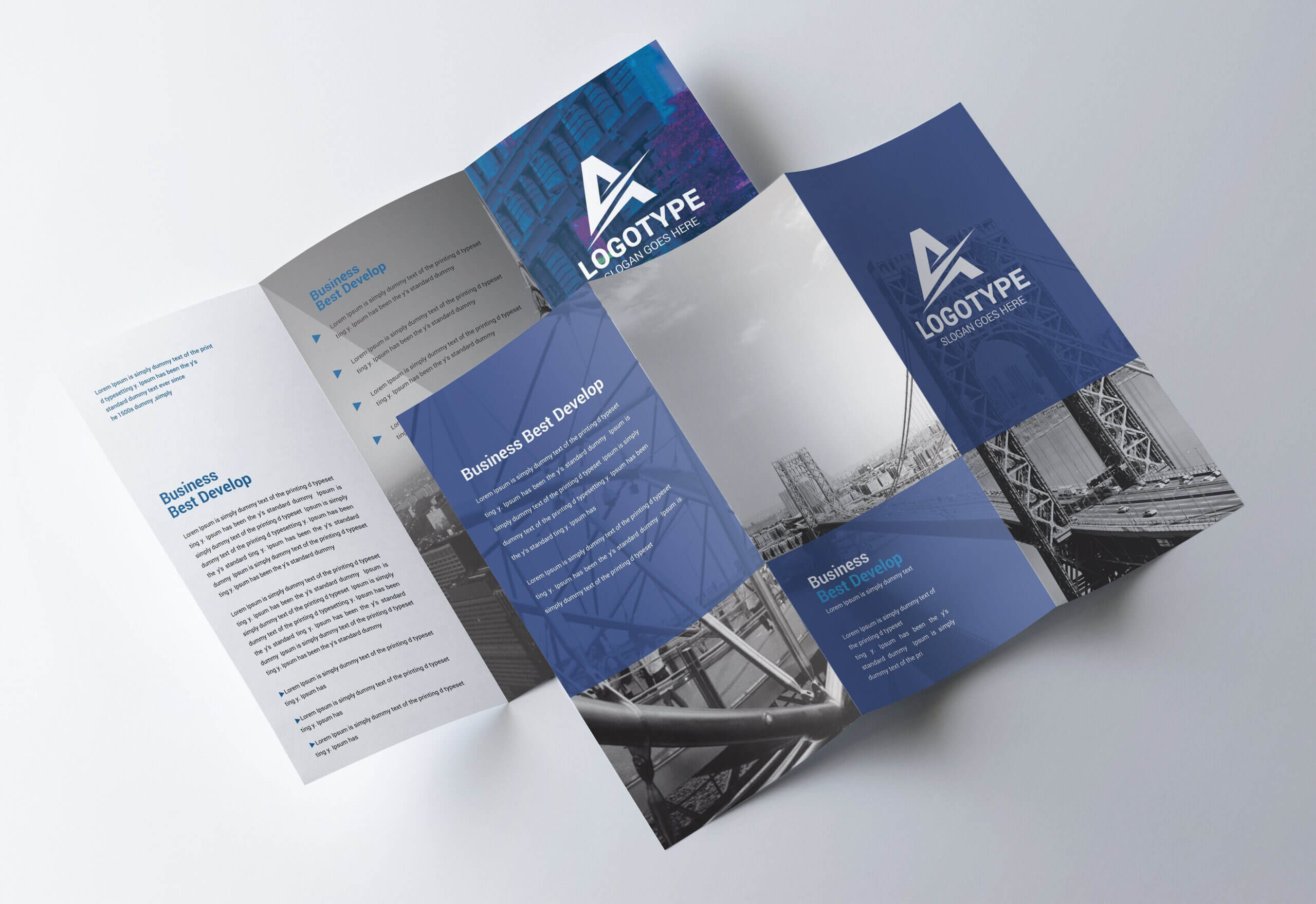 Corporate Tri Fold Brochure – Psd Template – Free Psd Flyer For Brochure 3 Fold Template Psd