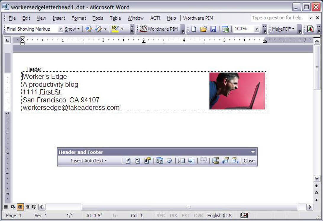 Create A Letterhead Template In Microsoft Word - Cnet In How To Create A Letterhead Template In Word