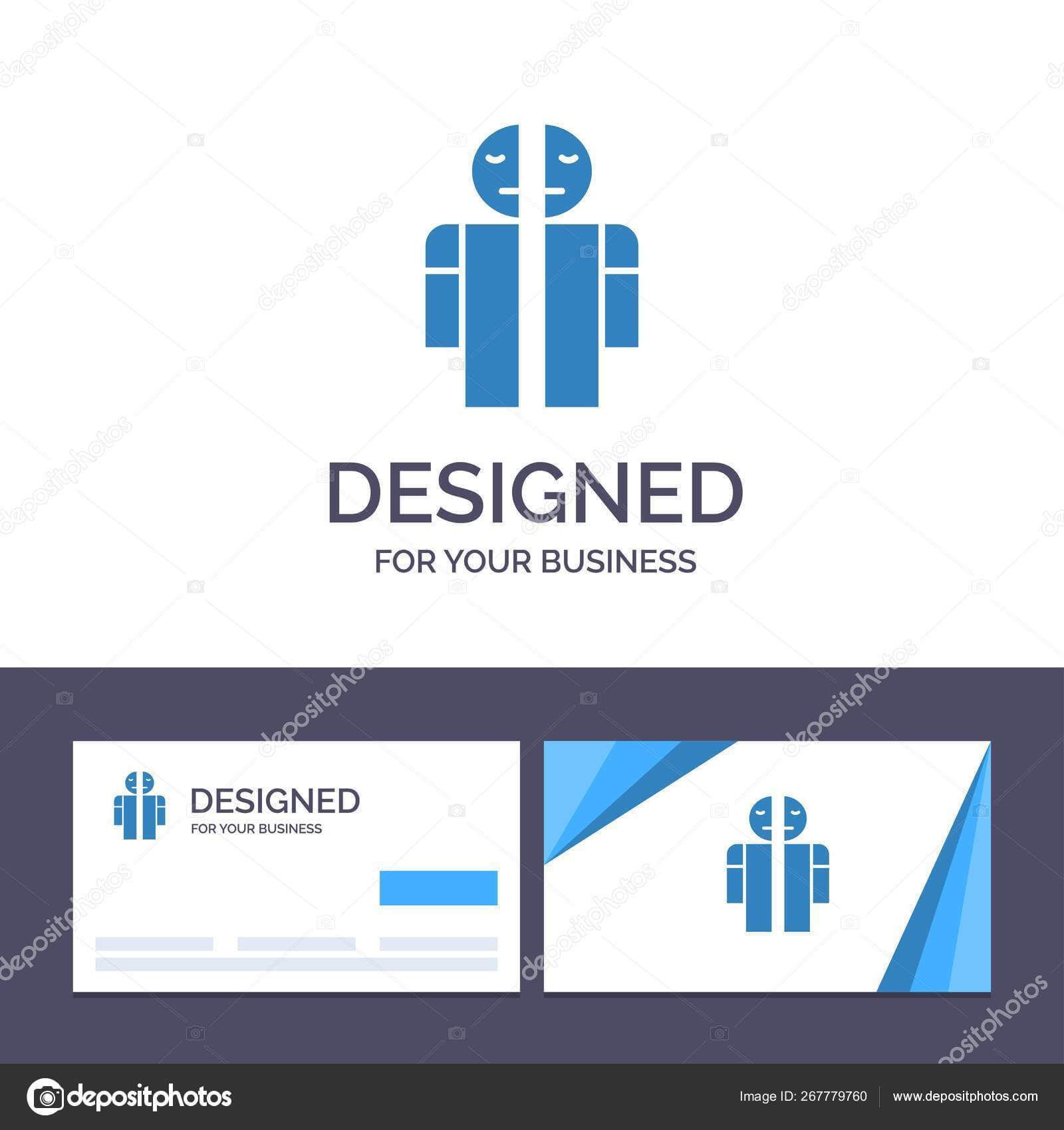 Creative Business Card And Logo Template Man Broken, Broken Intended For Med Cards Template