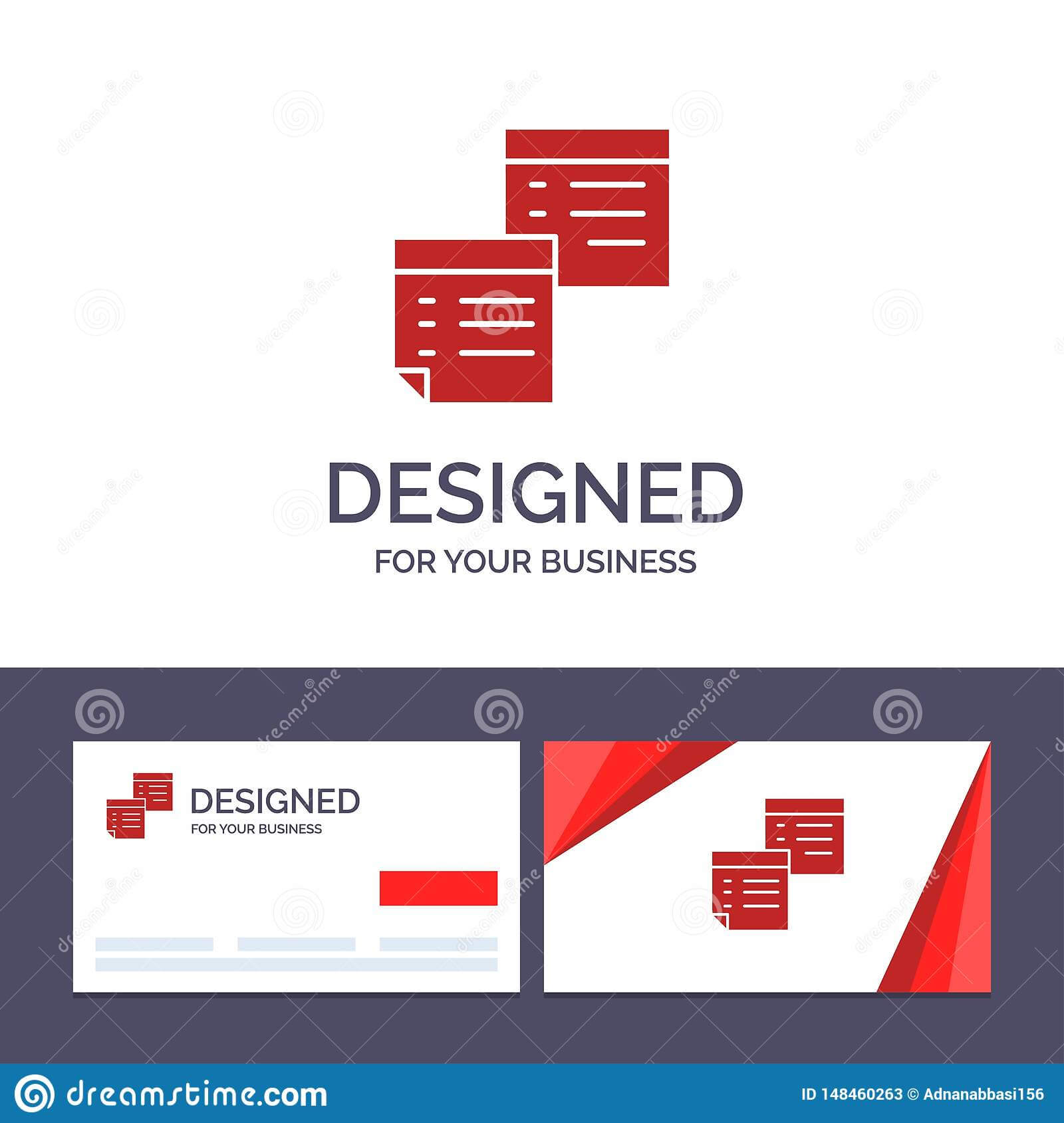 Creative Business Card And Logo Template Sticky, Files, Note With Pages Business Card Template