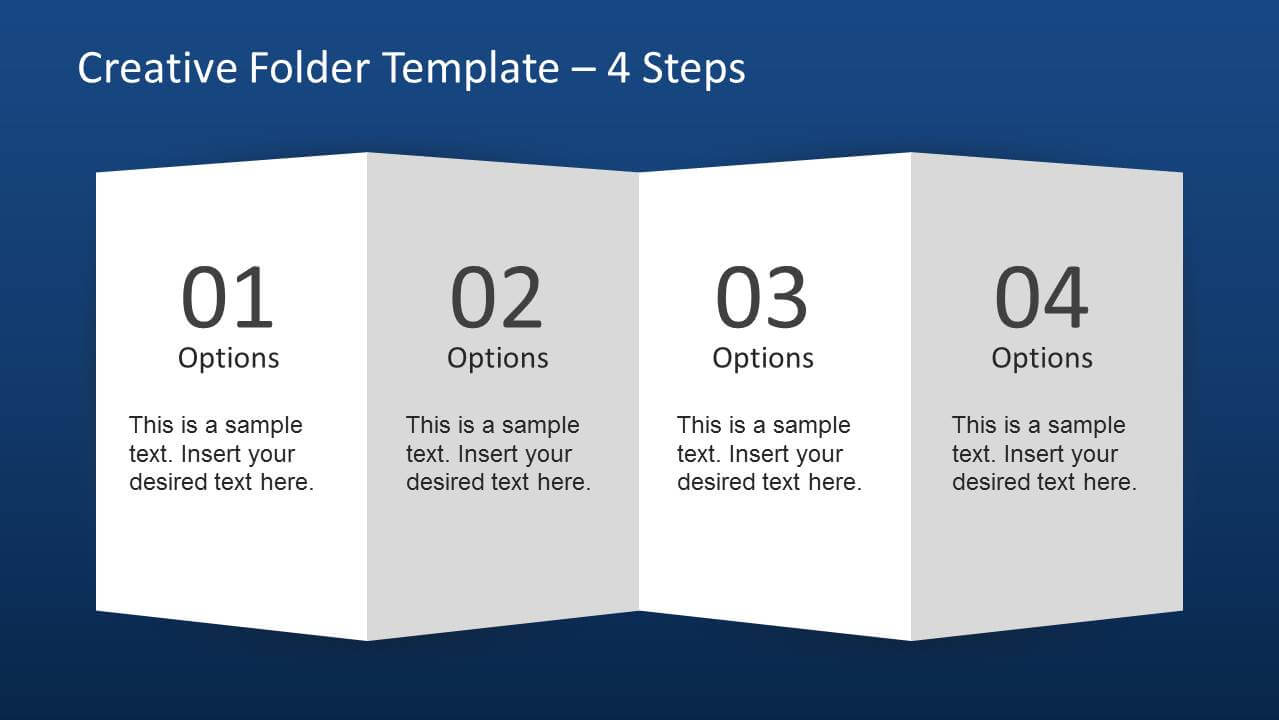 Creative Folder Paper With 4 Fold Brochure – Slidemodel Inside Quad Fold Brochure Template