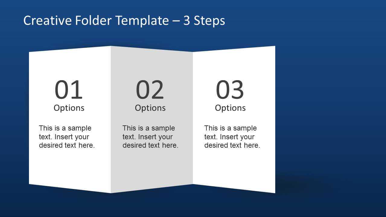 Creative Folder Template Layout For Powerpoint With 4 Fold Brochure Template