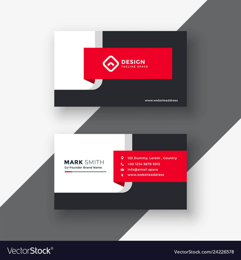 Creative Red Professional Business Card Template Intended For Professional Business Card Templates Free Download