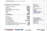 Credit Card Bank Account Statement Template regarding Credit Card Statement Template