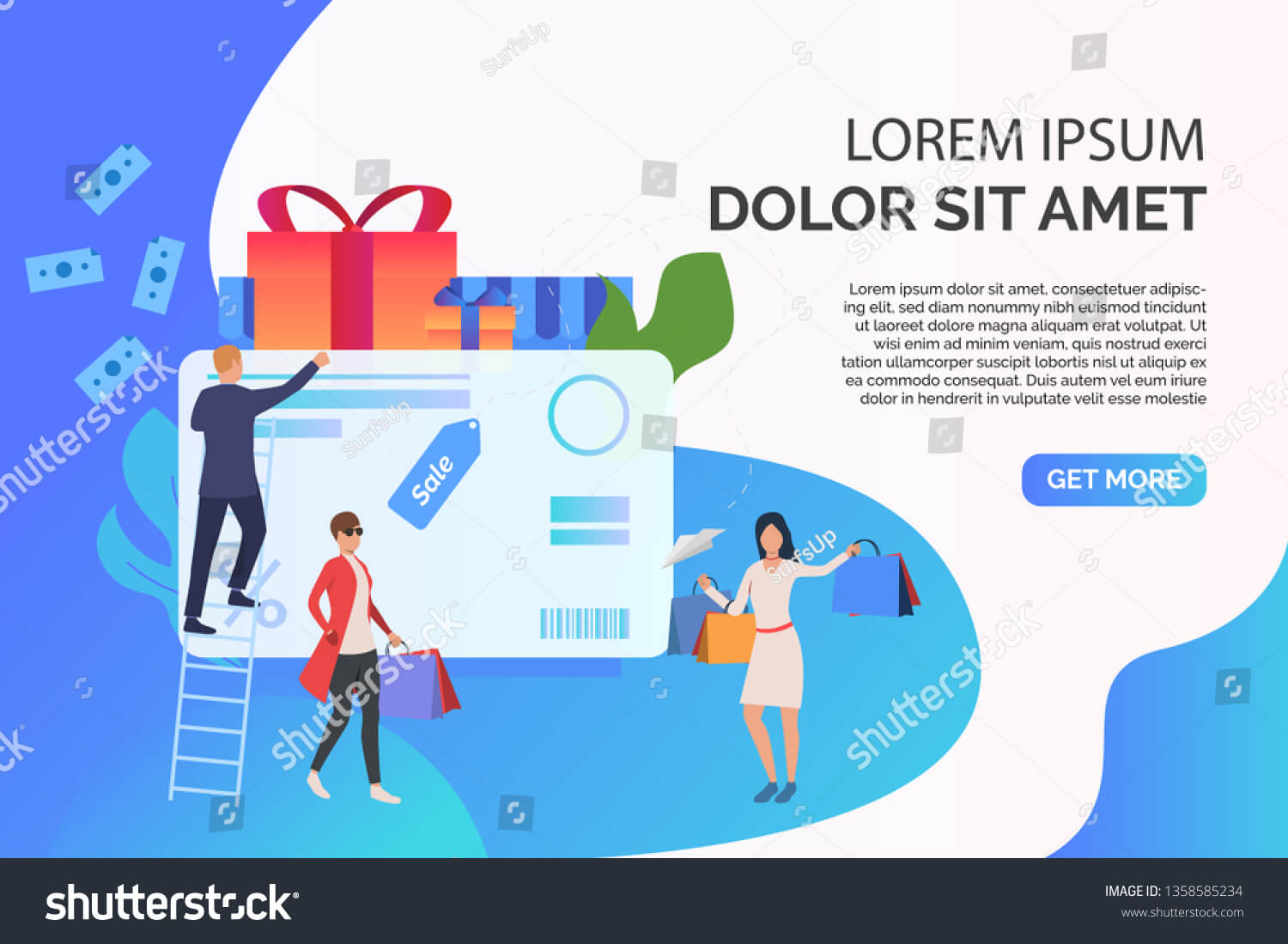 Credit Card Presents Shoppers Page Vector Stock Vector Within Credit Card Templates For Sale