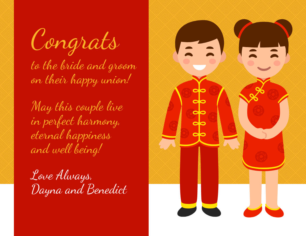 Cultural Chinese Wedding Card Template In Boyfriend Report Card Template