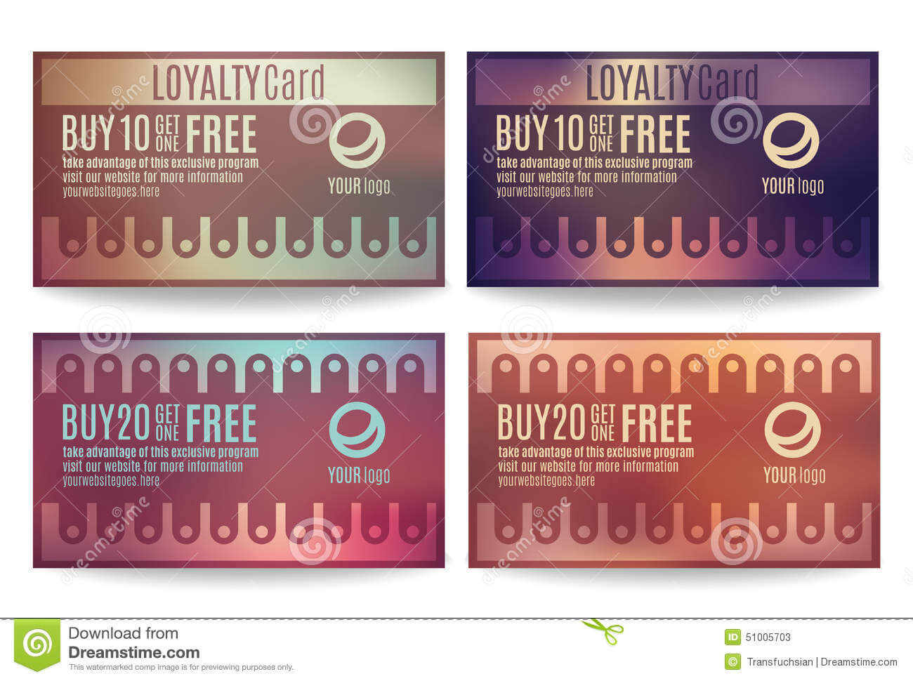 Customer Loyalty Card Templates Stock Vector – Illustration Intended For Loyalty Card Design Template
