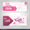 Cute Pink Gift Voucher Template Layout | Royalty Free Stock Intended For Pink Gift Certificate Template