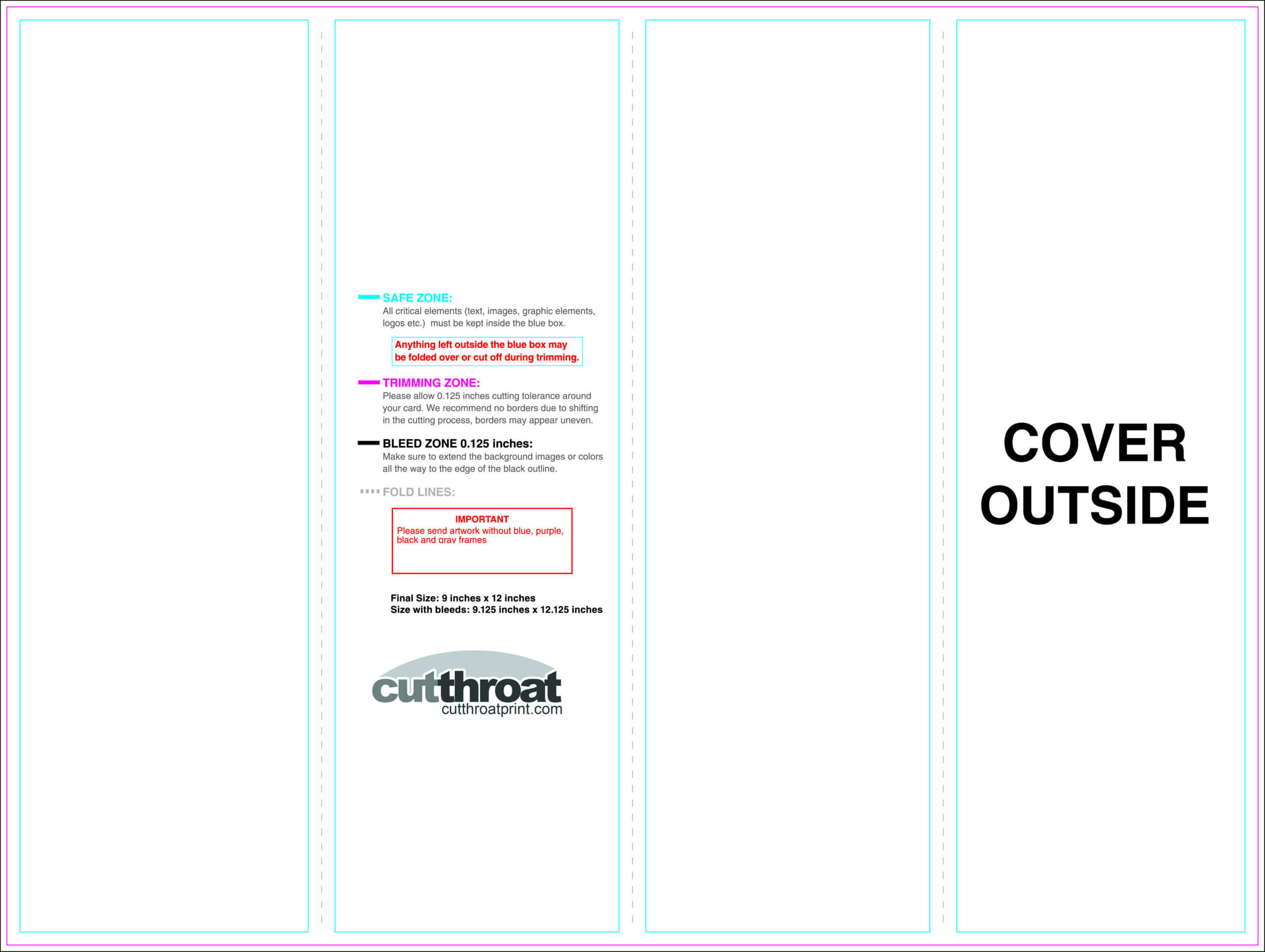 Cutthroat Printcustom Brochure Printing Intended For 11X17 Brochure Template